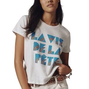 Mother 'The Lil' White Cotton Sinful Graphic Tee Size S